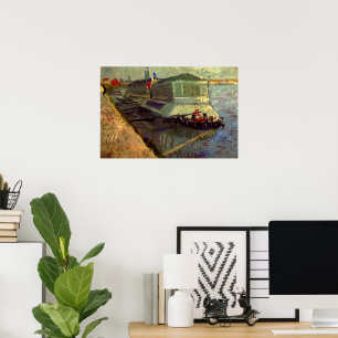 Bathing Float on Seine Asniere by Vincent van Gogh Poster