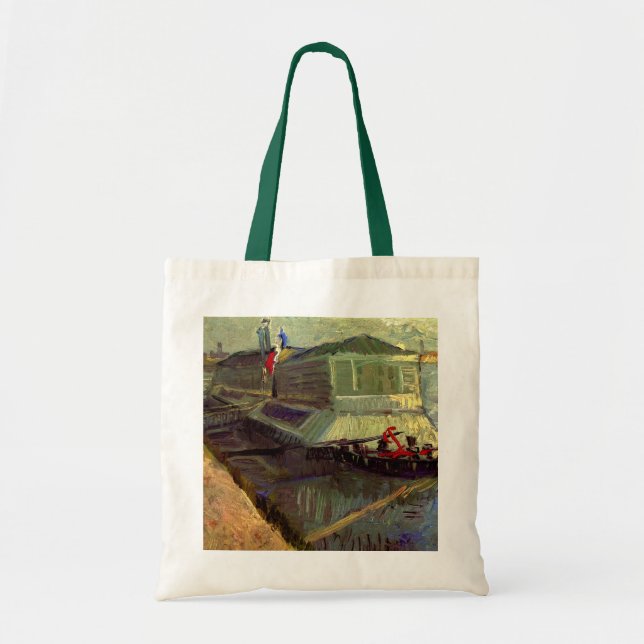 Bathing Float on Seine Asniere by Vincent van Gogh Tote Bag (Front)
