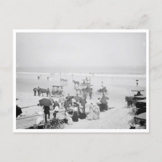 Bathing Hour On The Beach Postcard