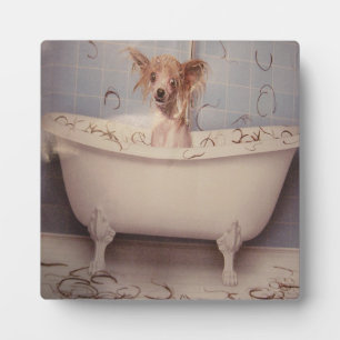 BATHING PUPPY PLAQUE