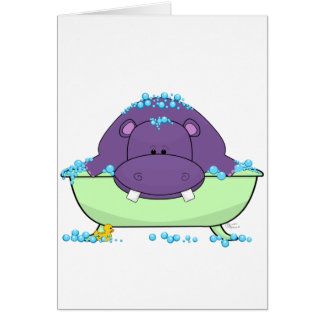 Bathing Purple Hippo