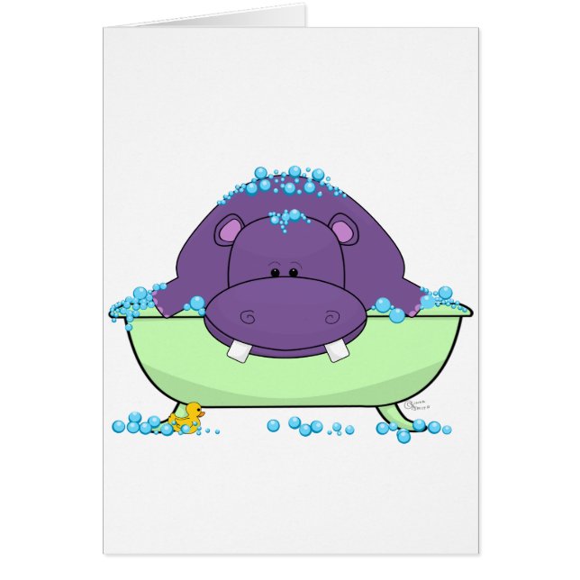 Bathing Purple Hippo (Front)