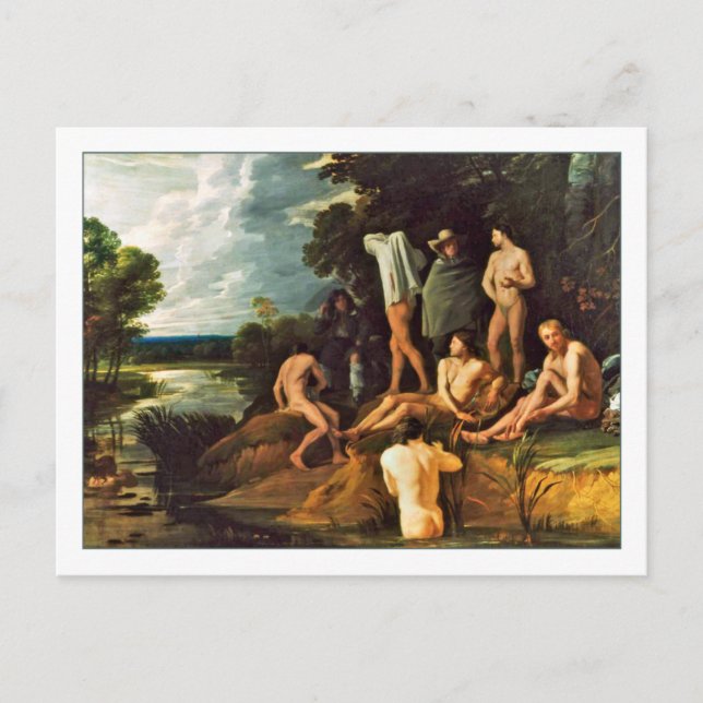 Bathing Scene by Michael Sweerts Postcard (Front)