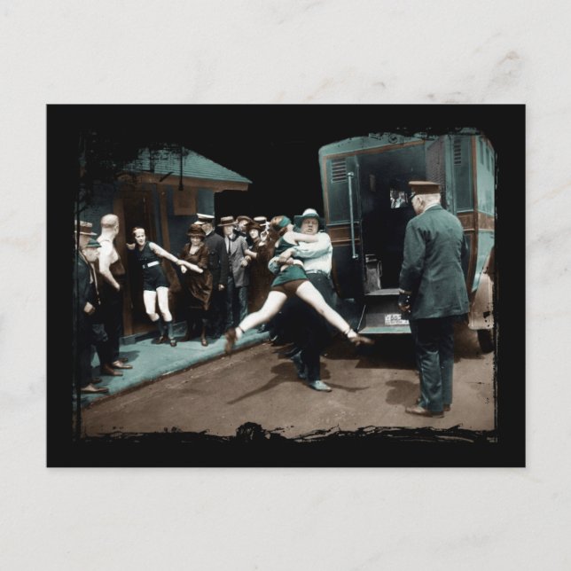 Bathing Suit Arrests USA Postcard (Front)