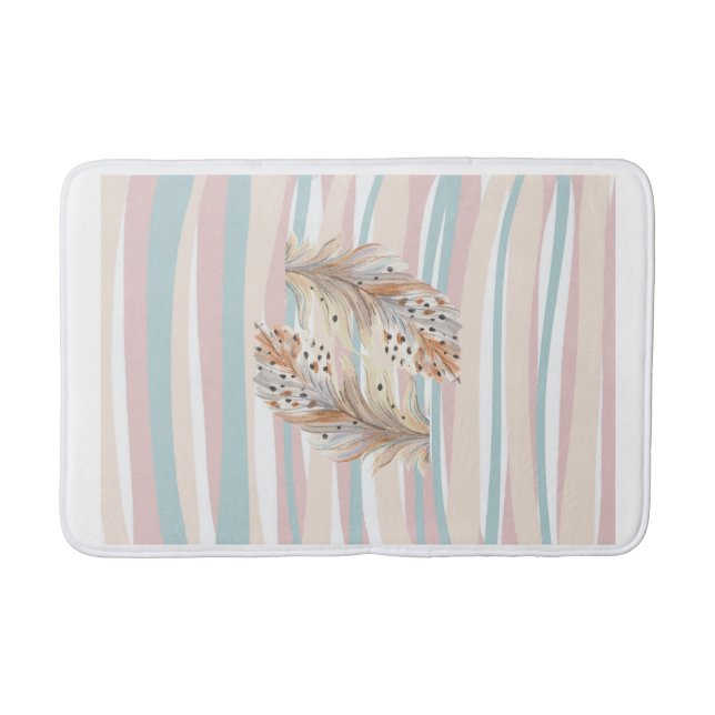 Bathmat"Boho Chic Quill Bathmat – Artistic Bohemia (Front)