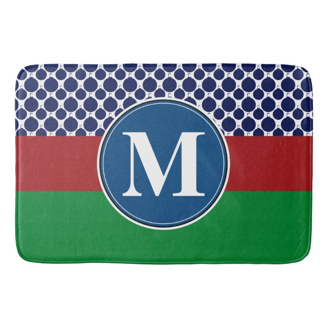 Bathmat, Custom Monogram Template Bath Mat (Front)