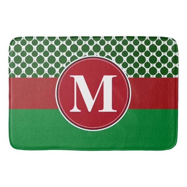 Bathmat, Custom Monogram Template Bath Mat (Front)
