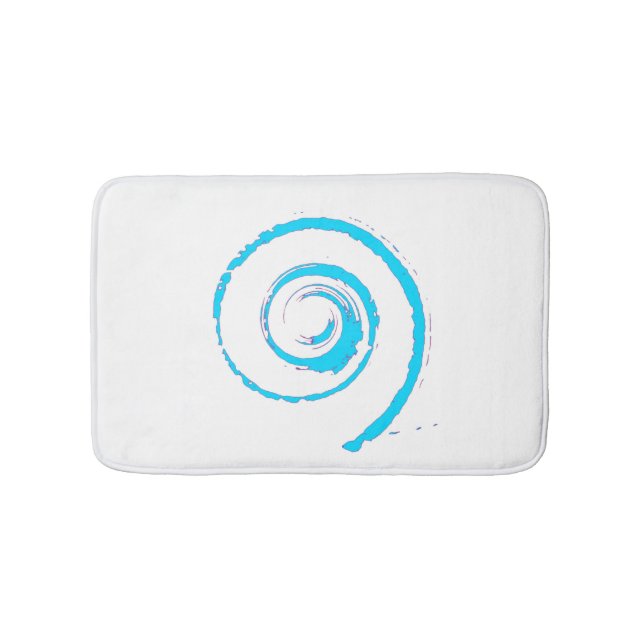 Bathmat with abstract sea shell twirl (Front)