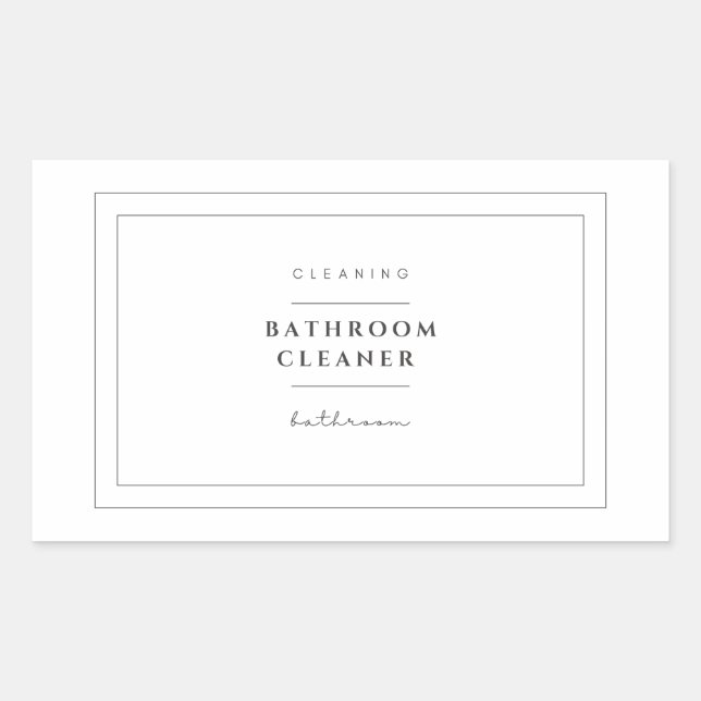 Bathroom Cleaner Label Stickers (Front)