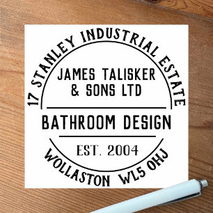 Bathroom Design Rubber Stamp