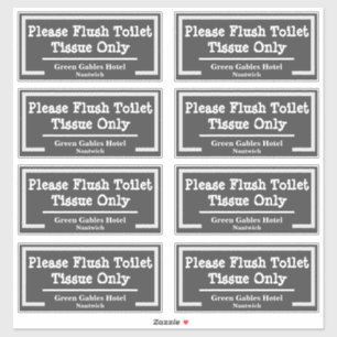 Bathroom Flush Toilet Paper Only