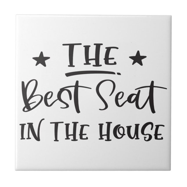 Bathroom Humour Sign, Funny Bathroom Quotes Ceramic Tile (Front)