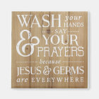 Bathroom Kitchen Magnet. Wash your hand