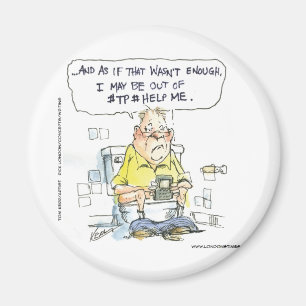 Bathroom Not 4 Social Networking Funny Tees & Gift Magnet