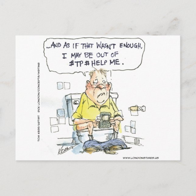 Bathroom Not 4 Social Networking Funny Tees & Gift Postcard (Front)