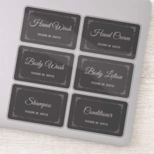 Bathroom Organization Dispenser Labels Stickers