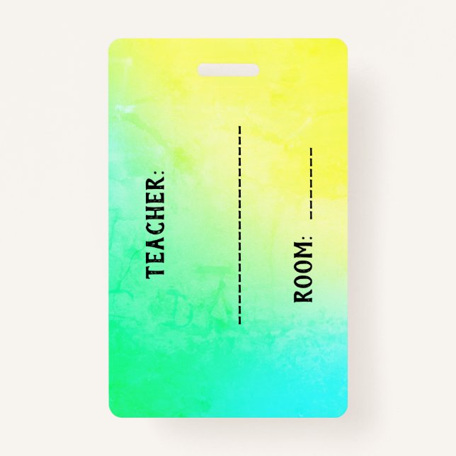 Bathroom Pass Badge ID Badge (Back)