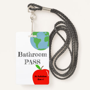Bathroom Pass Personalised ID Badge