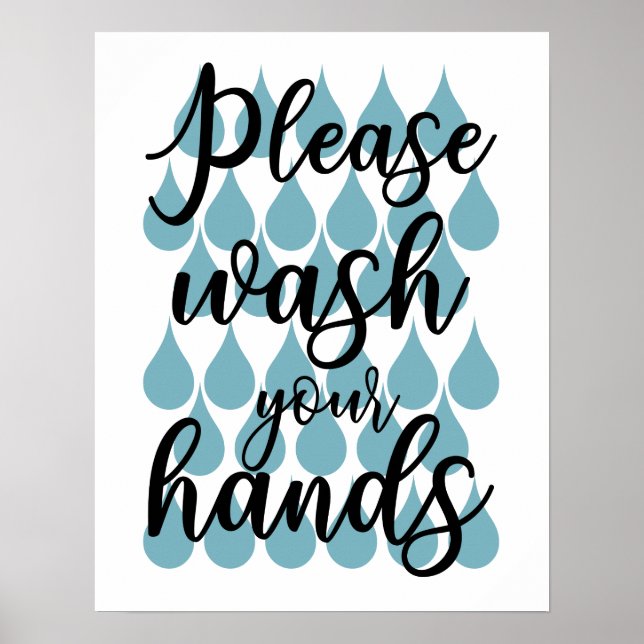 Bathroom poster, Please wash your hands Poster (Front)