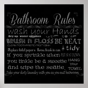 Bathroom Rules Poster