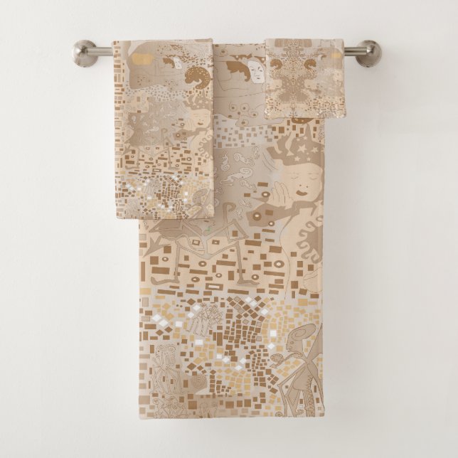 Bathroom set Klimpt Inspired Rave man Pattern (Insitu)