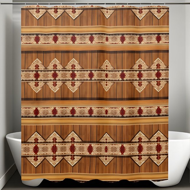 Bathroom Shower Curtain Rustic Horizontal Style (Creator Uploaded)