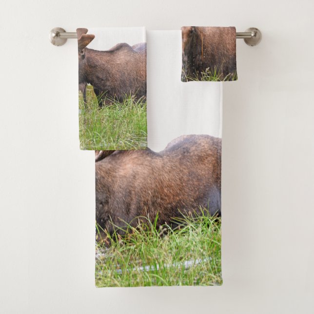 Bathroom Towel Set  of moose (Insitu)