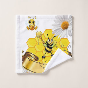 Bathroom Towel Sets Bumblebee White Daisy