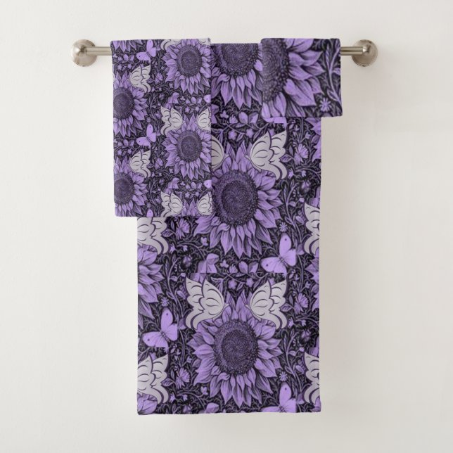 Bathroom Towel Sets Butterflies (Insitu)