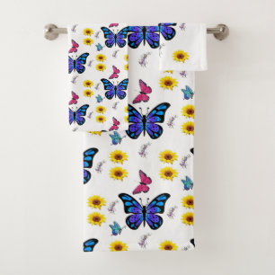 Bathroom Towel Sets Butterflies