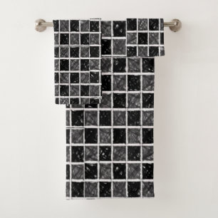 Bathroom Towel Sets Checkers