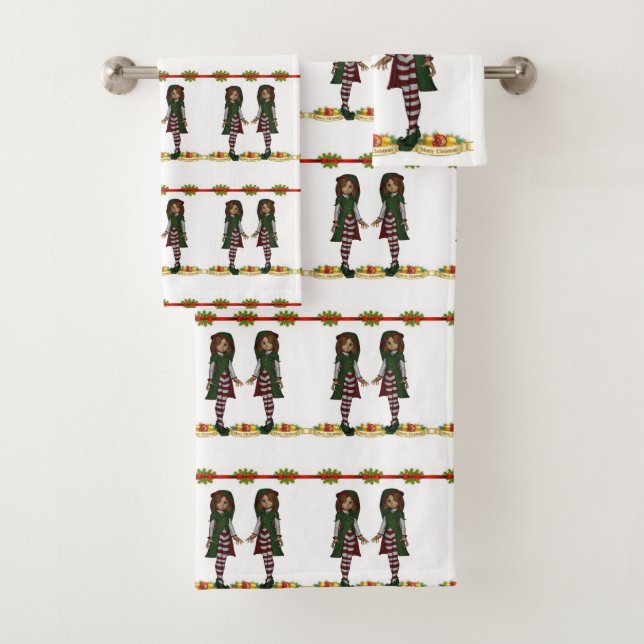 Bathroom Towel Sets Christmas (Insitu)