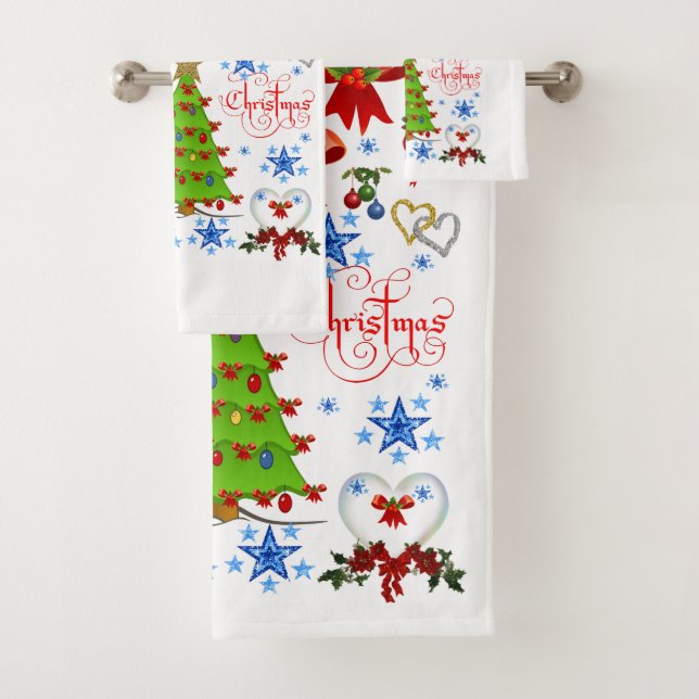 Bathroom Towel Sets Christmas (Insitu)
