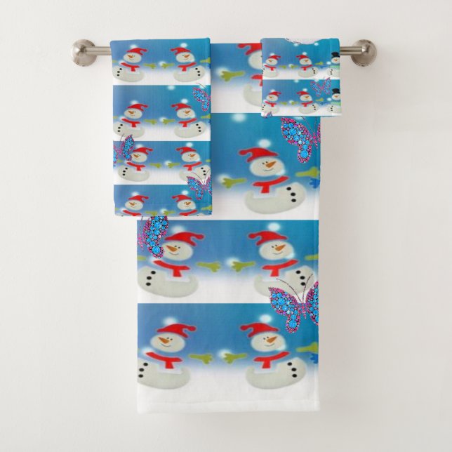 Bathroom Towel Sets Christmas (Insitu)