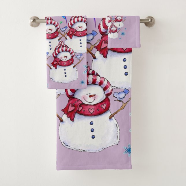 Bathroom Towel Sets Christmas (Insitu)