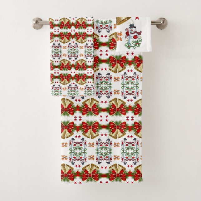 Bathroom Towel Sets Christmas (Insitu)