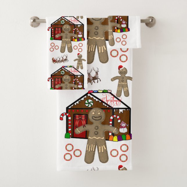 Bathroom Towel Sets Christmas (Insitu)