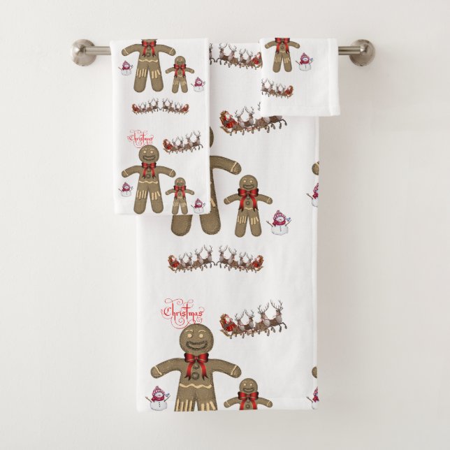 Bathroom Towel Sets Christmas (Insitu)