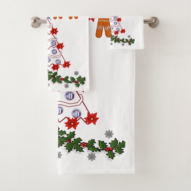 Bathroom Towel Sets Christmas (Insitu)