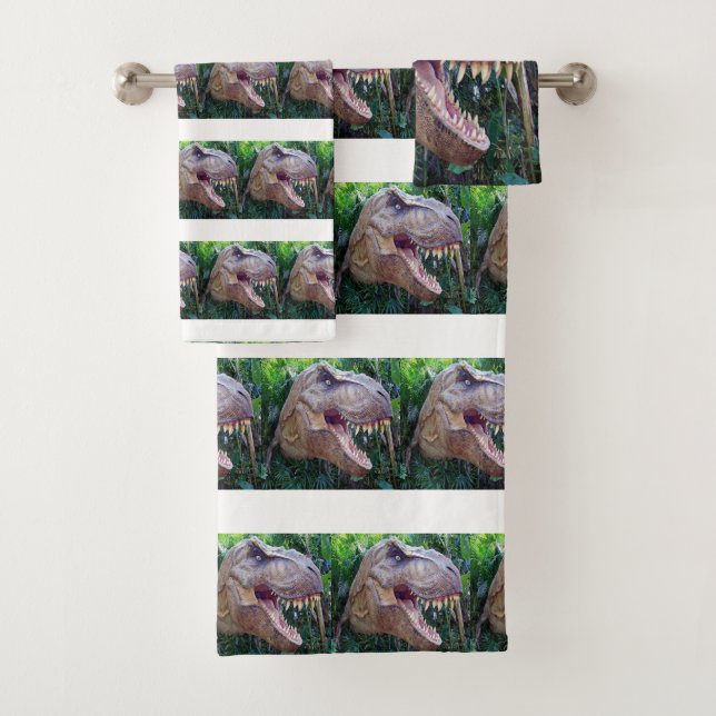 Bathroom Towel Sets Dinosaurs (Insitu)
