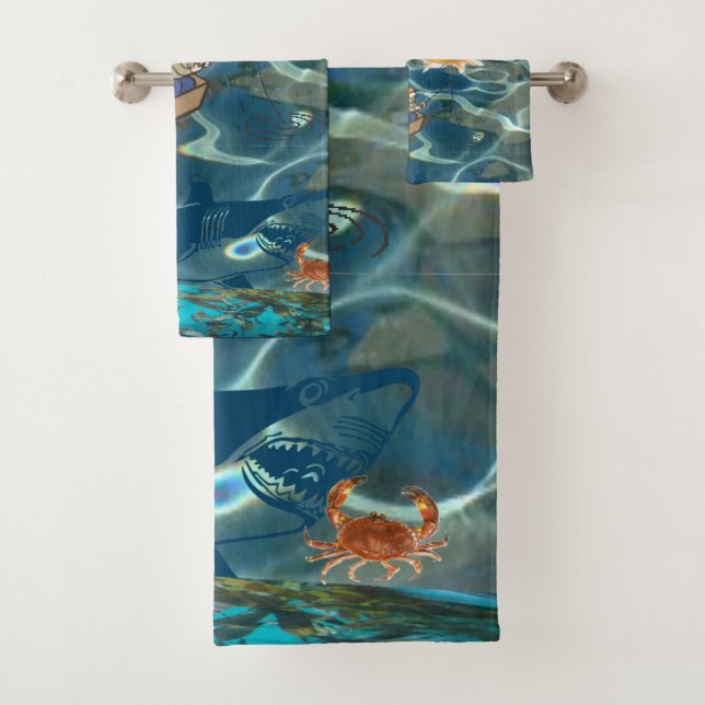 Bathroom Towel Sets Fishing (Insitu)