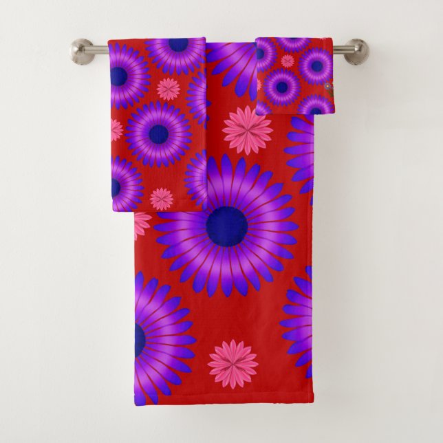 Bathroom Towel Sets Floral (Insitu)