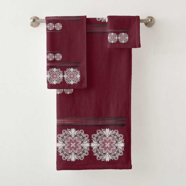 Bathroom Towel Sets Floral (Insitu)