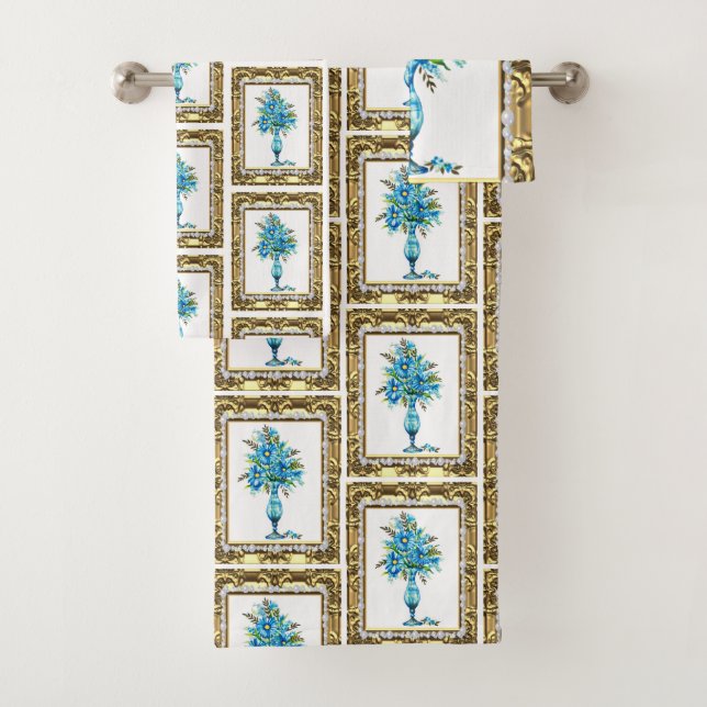 Bathroom Towel Sets Floral (Insitu)