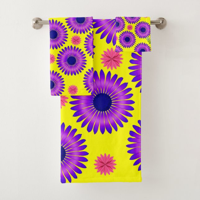 Bathroom Towel Sets Floral (Insitu)