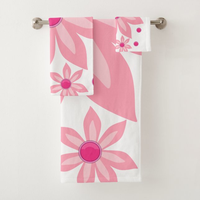 Bathroom Towel Sets Floral (Insitu)
