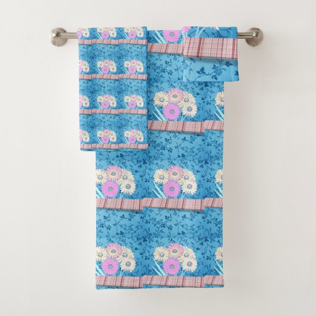 Bathroom Towel Sets Floral (Insitu)