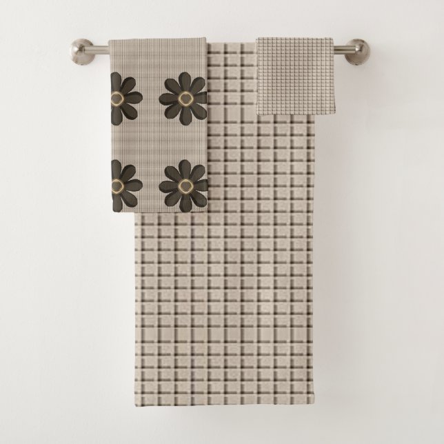 Bathroom Towel Sets Floral (Insitu)