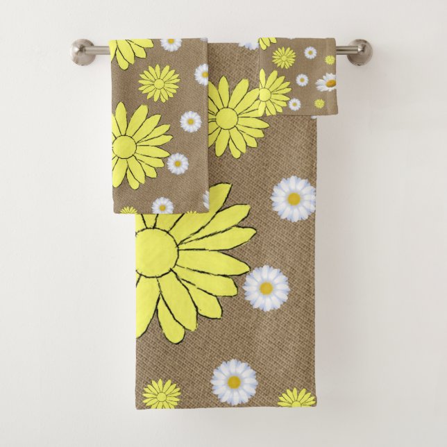 Bathroom Towel Sets Floral (Insitu)