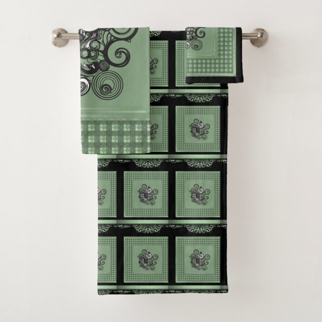 Bathroom Towel Sets Floral (Insitu)